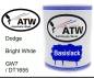 Preview: Dodge, Bright White, GW7 / DT1655: 1L Lackdose, von ATW Autoteile West.